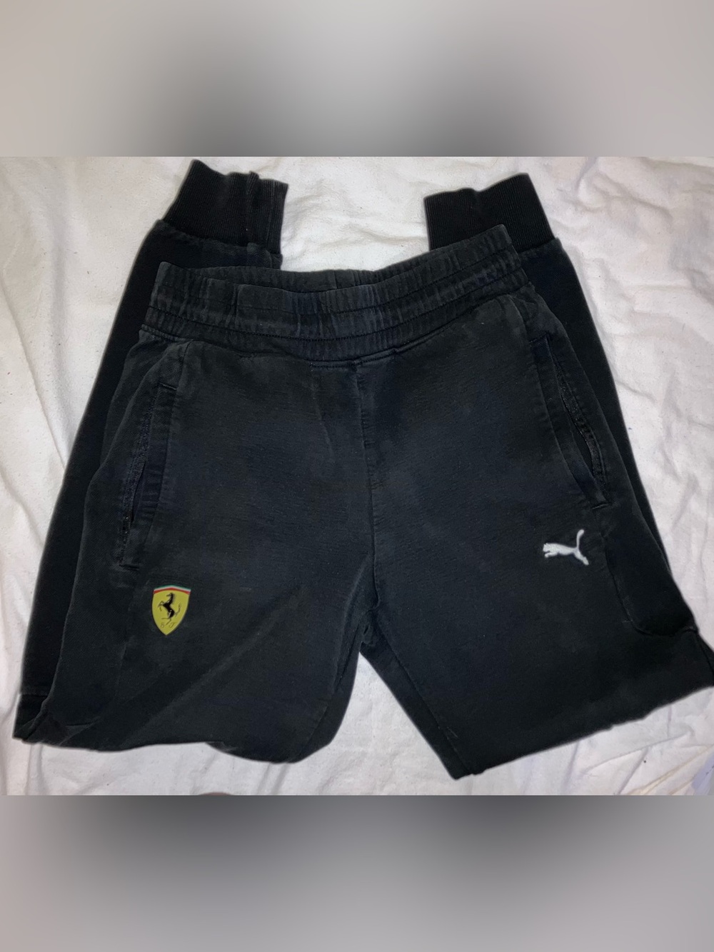 Puma Scuderia Ferrari Race with Embroidered brand logo Black Sweatpants size S